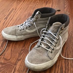 Vans sneakers size 8 tan corduroy high tops